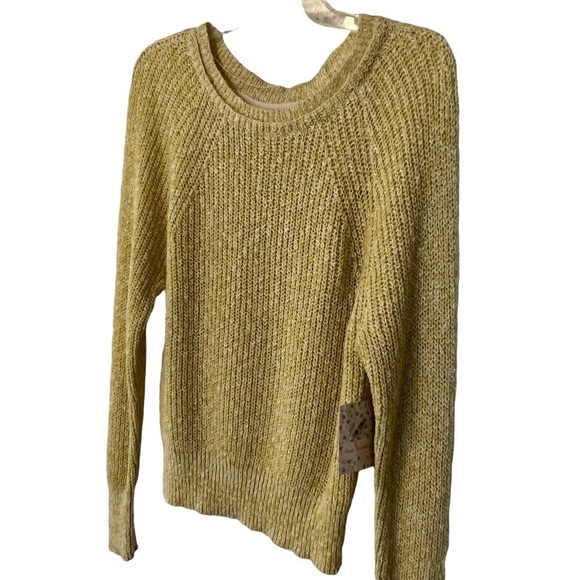 Free People Electric City Cotton Linen Blend Knit Pullover Sweater S Slouchy - Picture 6 of 15